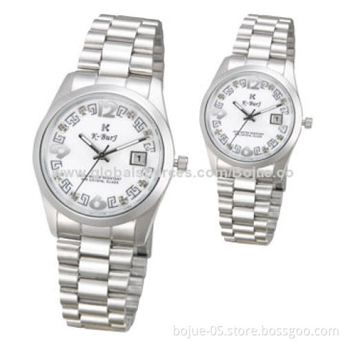 New Business Set Auger Men's Watches, Silver Totem, Japan Movement